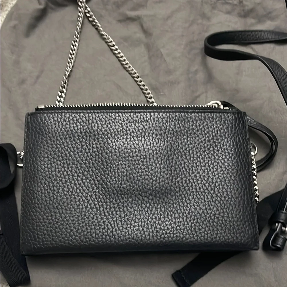 All Saints Black Crossbody Bag Minimalist Design - Picture 6 of 7